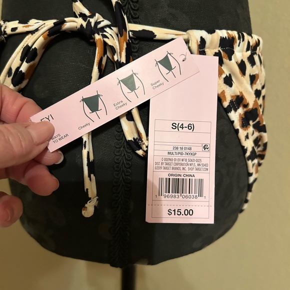 WILD FABLE 2PC BIKINI*Animal print*Top/Med/8-10. Bottom Small/4-6*New with tags! - Picture 6 of 10